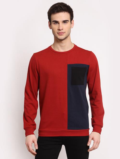 mens color block sweatshirt - 19430439 - Very Small Image - 1