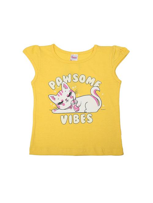 yellow printed regular tee - 19430529 - Very Small Image - 1