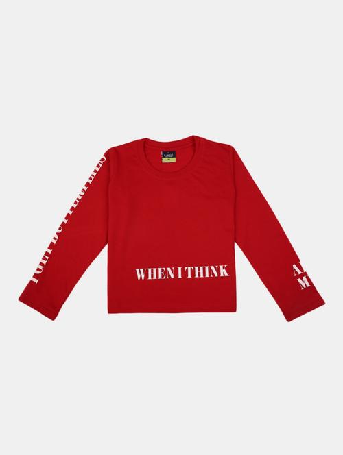 girls round neck printed regular tee - 19430759 - Very Small Image - 1