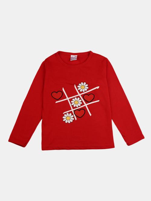 girls round neck printed regular tee - 19430776 - Very Small Image - 1