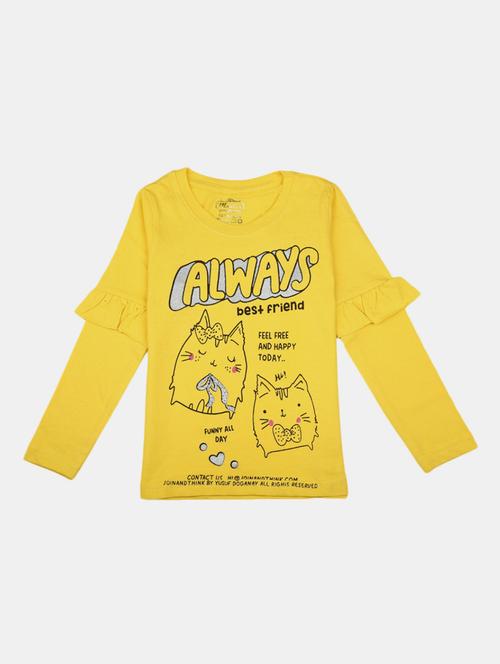 girls round neck printed regular tee - 19430827 - Very Small Image - 1