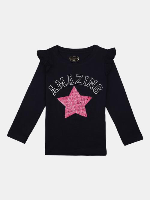 girls round neck printed regular tee - 19430840 - Very Small Image - 1