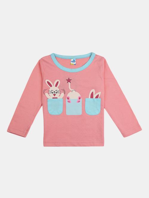 girl round neck cotton tee - 19430951 - Very Small Image - 1