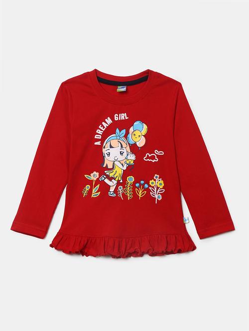 girls round neck regular tee - 19430960 - Very Small Image - 1