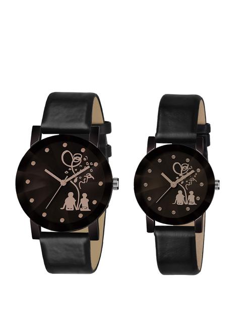 black bethu couple dial black strap watch for couple - 19431157 - Very Small Image - 1