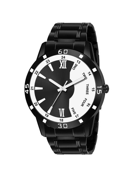 black metal analog watch for men - 19431162 - Very Small Image - 1