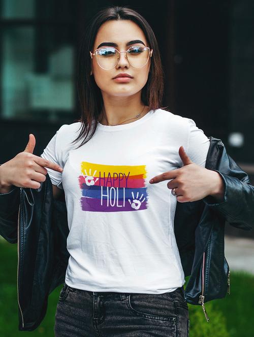  holi printed regular  tee - 19431438 - Very Small Image - 1