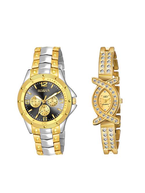  silver and gold strap watch for couple - 19431442 - Very Small Image - 1