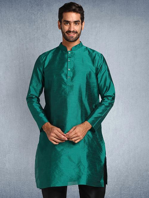 solids cotton long kurta - 19432045 - Very Small Image - 1