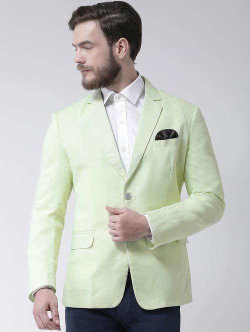 green solid casual blazer - 19433128 - Very Small Image - 1