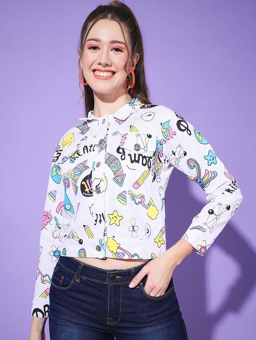 printed denim summer jacket - 19435576 - Very Small Image - 1