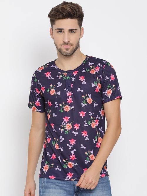 men round neck printed t-shirt - 19435653 - Very Small Image - 1