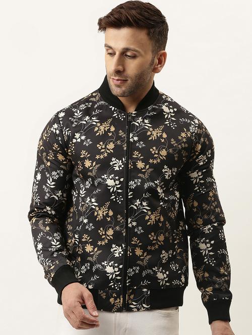 men printed casual jacket - 19435767 - Very Small Image - 1