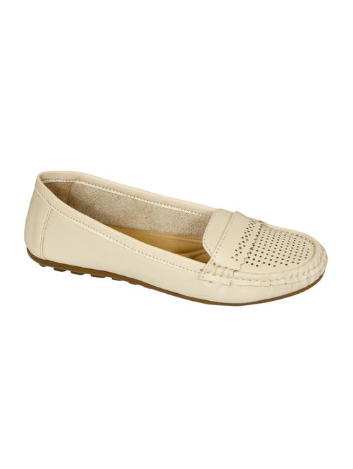 Beige Cut Work Slip-on Loafers - 19436116 - Very Small Image - 1