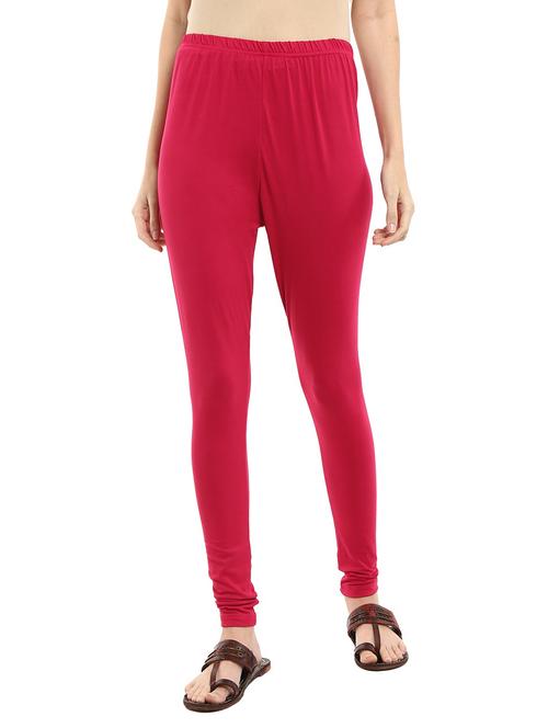 pink solid full length leggings  - 19436150 - Very Small Image - 1