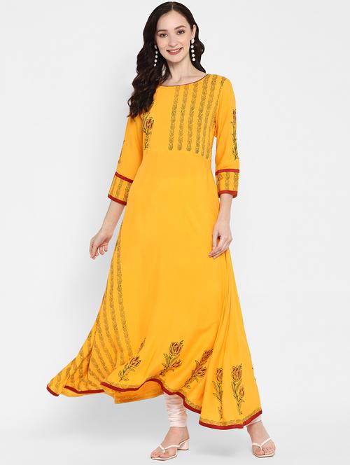women's flared kurta - 19436717 - Very Small Image - 1