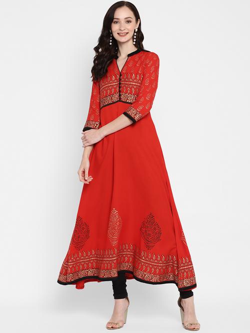 women's flared kurta - 19436726 - Very Small Image - 1