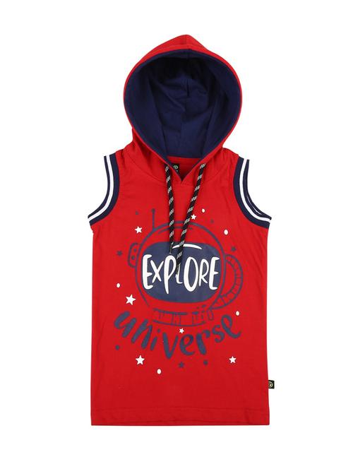 boys cotton hooded vest - 19436775 - Very Small Image - 1