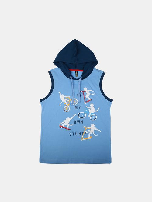Boys Cotton Hooded Vest - 19436807 - Very Small Image - 1