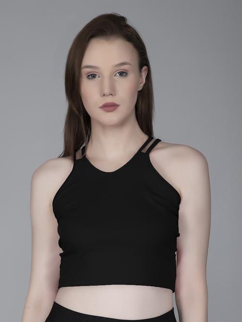 women's crop v neck top - 19437990 - Very Small Image - 1