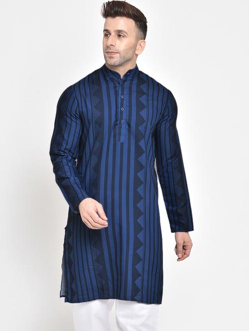 blue printed long kurta - 19438446 - Very Small Image - 1