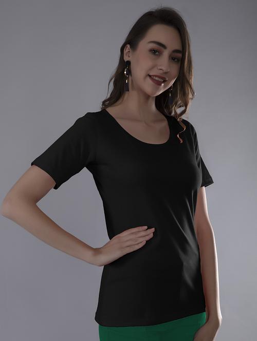 women's plain round neck t-shirt - 19439077 - Very Small Image - 1