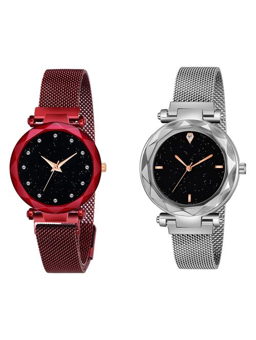 girls pack of 2 stainless steel watches - 19440355 - Very Small Image - 1