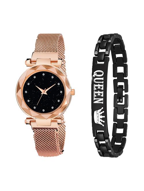 girls leatherette watch & bracelet combo - 19440399 - Very Small Image - 1