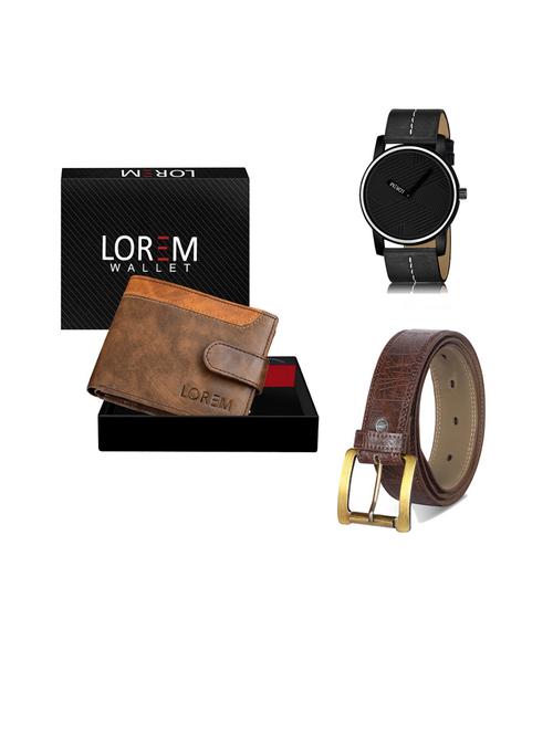 belt, wallet & watch gift combo - 19443068 - Very Small Image - 1