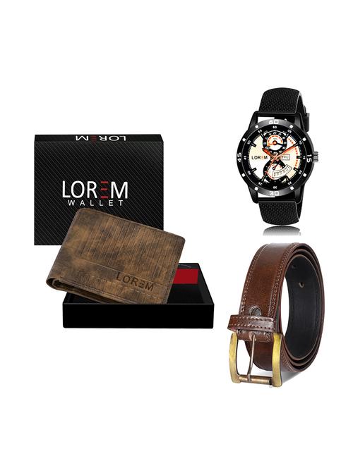 belt, wallet & watch gift combo - 19450447 - Very Small Image - 1