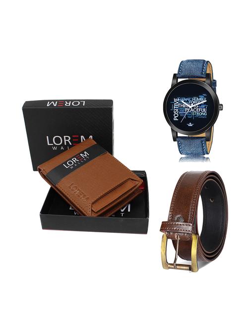belt, wallet & watch gift combo - 19450603 - Very Small Image - 1