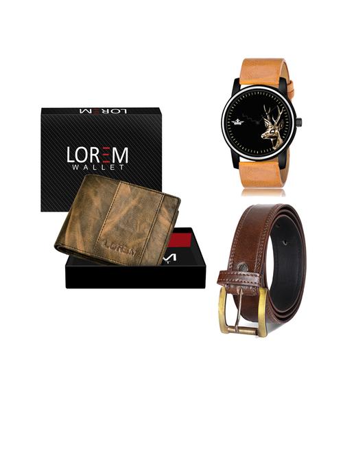 belt, wallet & watch gift combo - 19451025 - Very Small Image - 1