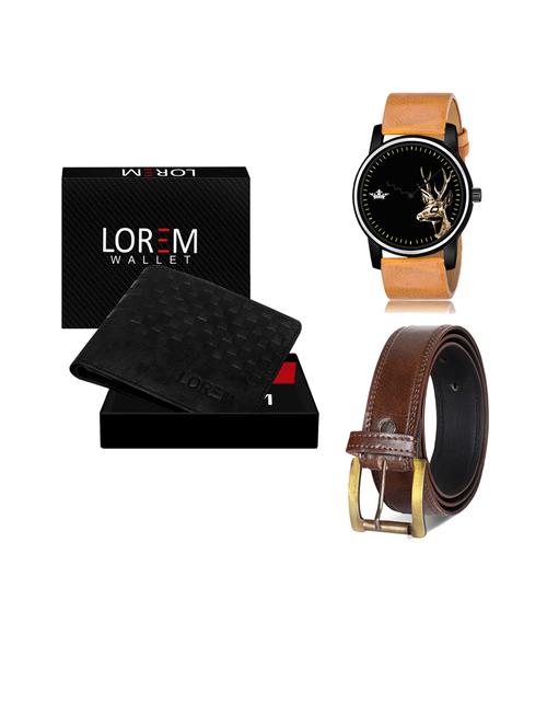 belt, wallet & watch gift combo - 19451044 - Very Small Image - 1