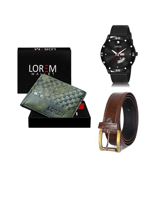 belt, wallet & watch gift combo - 19451223 - Very Small Image - 1