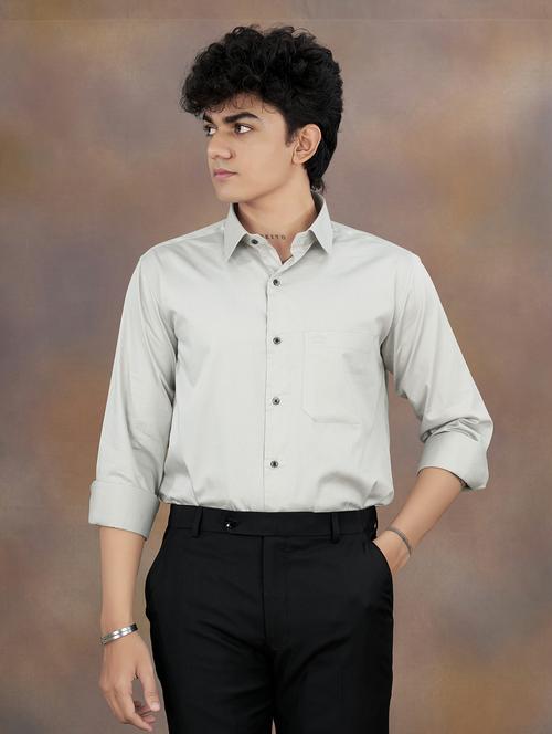 mens solid casual shirt - 19452463 - Very Small Image - 1