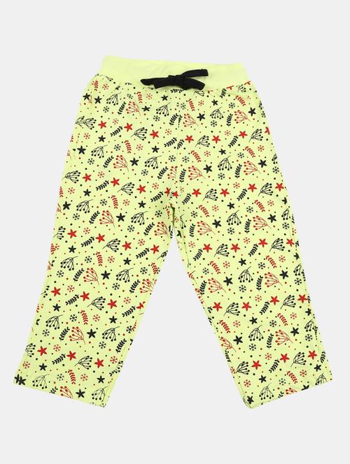 yellow printed cotton three-fourth - 19460602 - Very Small Image - 1