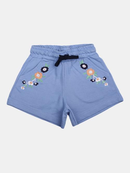 blue floral print cotton shorts  - 19460610 - Very Small Image - 1