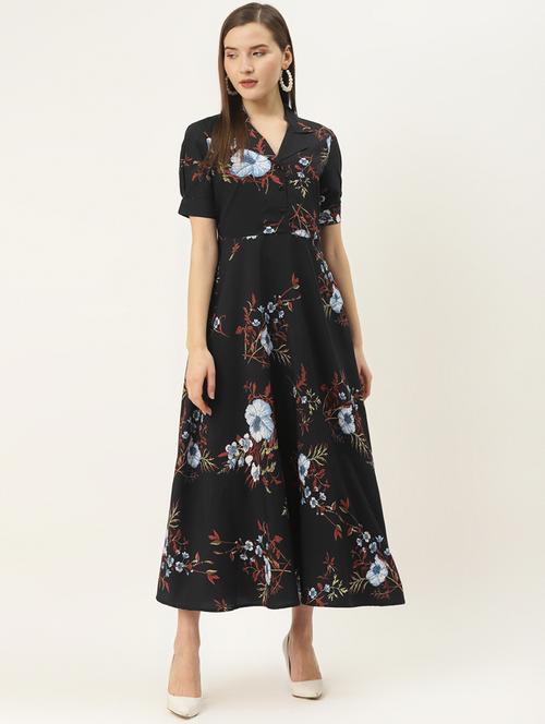 women's fit & flare floral dress - 19466059 - Very Small Image - 1
