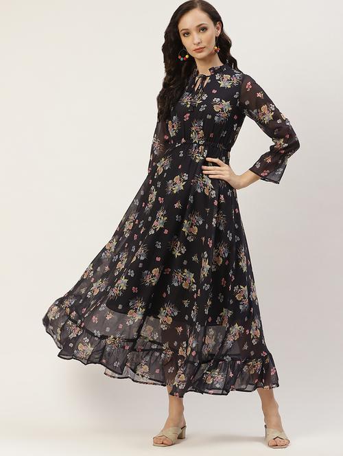 women's fit & flare floral dress - 19466062 - Very Small Image - 1