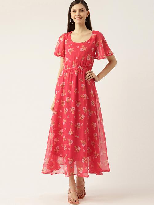 women's fit & flare floral dress - 19466063 - Very Small Image - 1