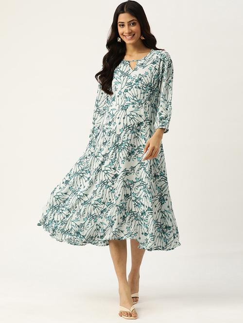 women's fit & flare floral dress - 19466093 - Very Small Image - 1