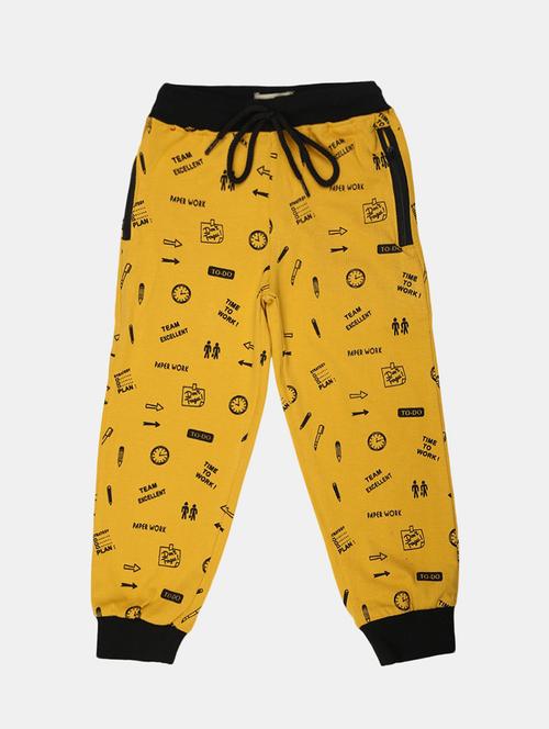 yellow printed cotton jogger - 19470525 - Very Small Image - 1
