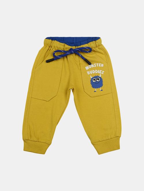 yellow solid cotton jogger - 19470534 - Very Small Image - 1