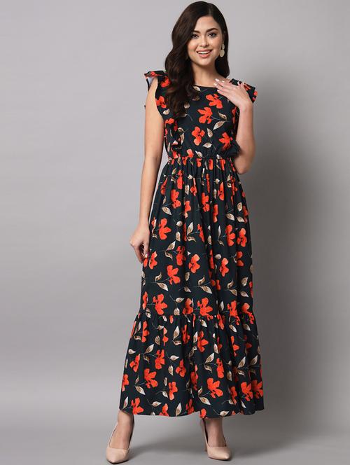 women's fit & flare floral dress - 19472090 - Very Small Image - 1