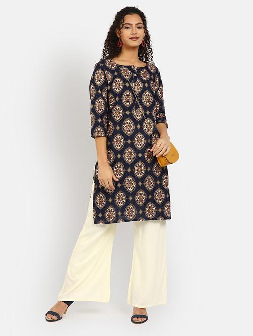 women's straight kurta - 19472132 - Very Small Image - 1