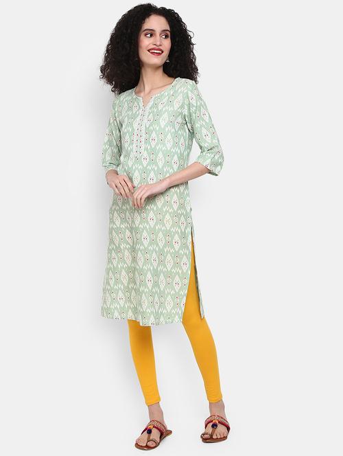 women's straight kurta - 19472145 - Very Small Image - 1