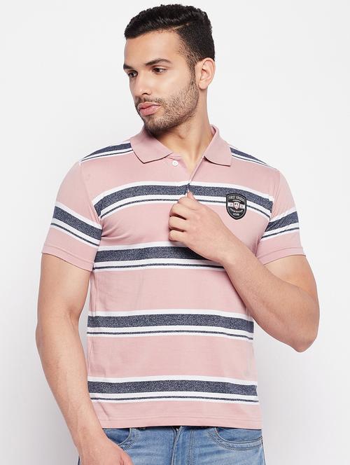 striped cotton polo t-shirt  - 19472505 - Very Small Image - 1