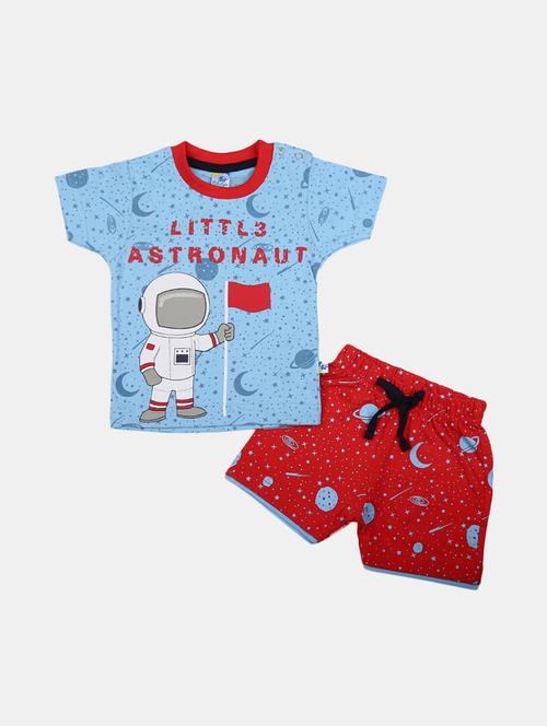 boys printed t-shirt and shorts set - 19474241 - Very Small Image - 1