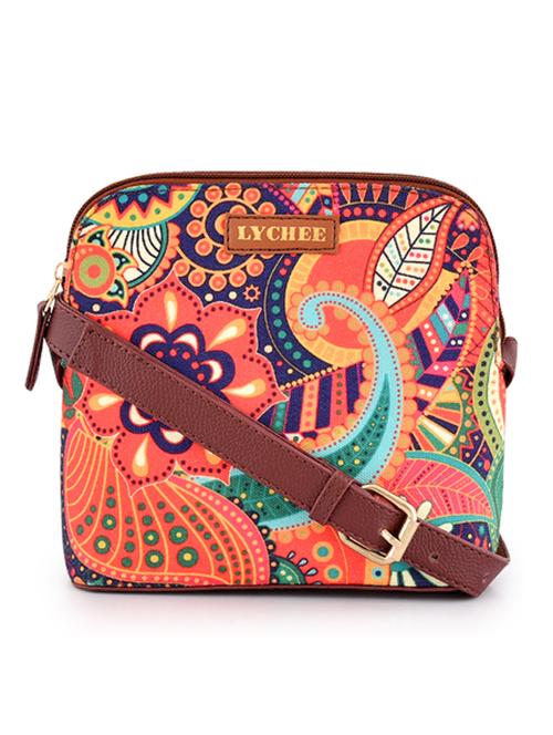 multi colored canvas sling bag - 19474562 - Very Small Image - 1