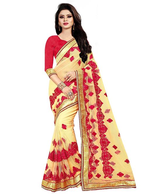 women's embroidered saree with blouse - 19475861 - Very Small Image - 1